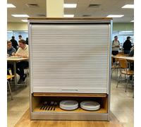 Xyrona Serranda a Rullo Anta a Tapparella Verticale/Ante per Cucine da Esterno, Porta Avvolgibile Compatta e Retrattile per Capanni (antifurto), Cancello Sostitutivo(W35xH50cm/14x20)