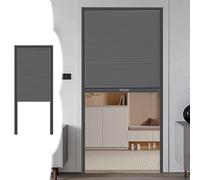 Xyrona Serranda a Rullo Porta a Serranda Grigia con Chiusura a Scatto, Tapparella Avvolgibile Isolante e Insonorizzata Senza Guide Inferiori, Manuali per Armadi/Guardaroba(26x28in/65x70cm)