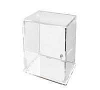 Xyrona Teca Plexiglass Enormi Espositori in Acrilico con Anta, Vetrina Alta 10, 15, 20, 25, 30, 35, 40, 50cm, Scatola da Banco Antipolvere per Modelli/Trofei/Souvenir(L15xW15xH30cm/6x6x12)