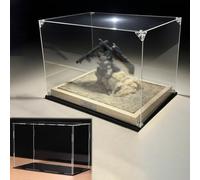 Xyrona Teca Plexiglass Scatole Portaoggetti in Acrilico con Figure Visibili, Scatola da Scrivania Impilabile in Plastica, Vetrina Espositiva per più Miniature/Bambole(25x40xH30cm/10x16x12)