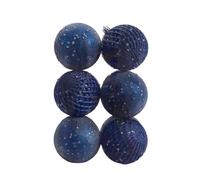 XYRTHSKO Compatibile con Gli arrivi, Decorazioni Natalizie Pendenti in saldo, 8 cm/12 Pezzi, Set di Palline dipinte Glitter, Albero(B)