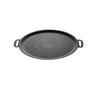XYRTHSKO Compatibile con Padella for Barbecue Coreana Rotonda in Acciaio al Carbonio, griglia for Antiaderente Maifan Stone Manico for arrosti Spessi(Black-38cm)