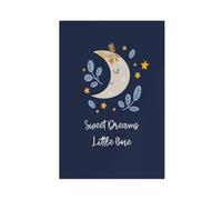 XYSWDD Decorazione per cameretta dei bambini, stampa su tela, motivo: Sweet Dreams Little One, decorazione artistica da parete, per casa, bar, ristorante, garage, caffetteria, idea regalo, 40 x 60 cm