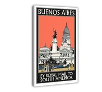 XYSWDD Poster artistico da parete su tela, stampa artistica da parete con Buenos Aires Argentina, stile vintage, decorazione per camera da letto e ufficio, 40 x 60 cm