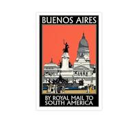 XYSWDD Poster vintage su tela, motivo: Buenos Aires Argentina, decorazione artistica da parete, per casa, bar, ristorante, garage, caffetteria, idea regalo, 40 x 60 cm