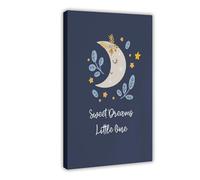 XYSWDD Stampa su tela per cameretta dei ragazzi, stampa moderna con scritta "Sweet Dreams Little One" (50 x 75 cm)