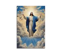 XYSXYCP Album fotografico da parete con poster cristiani BlueRobeDove Gesù moderno per la famiglia per decorare il soggiorno 20 x 30 cm