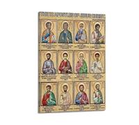 XYSXYCP Album fotografico da parete con poster cristiani con dodici apostoli, ritratto moderno per la famiglia, decorazione per soggiorno, 30 x 45 cm