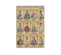 XYSXYCP Album fotografico da parete con poster cristiani con dodici apostoli, ritratto moderno per la famiglia, decorazione per soggiorno, 30 x 45 cm