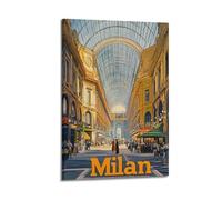 XYSXYCP Album fotografico da parete, poster da viaggio, vivace Galleria Milano, decorazione moderna per soggiorno, 40 x 60 cm