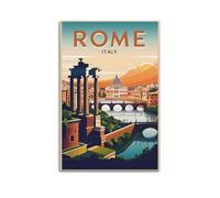 XYSXYCP Album fotografico da parete, poster di viaggio Roma antica moderna per la famiglia, decorazione per soggiorno, 30 x 45 cm