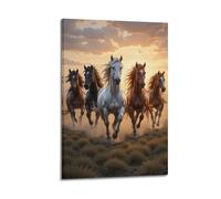 XYSXYCP Stampa artistica da parete con immagine di animali, magnifici cavalli, moderna, decorazione per soggiorno, 20 x 30 cm