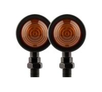 XYSZQJZYP Faro Posteriore Stop Running 2/4 Pezzi Universali In Metallo Retrò Per Motocicletta, Indicatori Di Direzione Neri, Luci Marcia Ambra, 12V Per Varadero XL1000