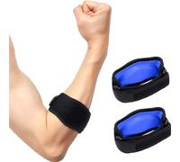 XYTAHDM 2 Pezzi Tutore Epicondilite Gomito,Tutore Gomito Epicondilite Leggero e Regolabile,con cuscinetto di compressione in EVA,Per Alleviare il Dolore del Gomito del Tennista,Unisex, Taglia Unica