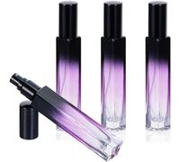 XYTAHDM 4-Pack 10ml Atomizzatore di Profumo Ricaricabile, Flacone Spray di Profumo da Viaggio Portatile, Spruzzatore di Profumo con Sfumatura Viola, Unisex