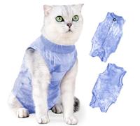 XYTAHDM Tuta per Recupero Gatti, Body Gatto Postoperatorio, Vestito Chirurgico Animale Domestico, Gatto Femmina Post Intervento Tutina,per Ferite Addominali o Malattie Pelle,per 4,5-7 kg (Blu)