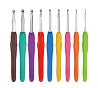 XYTAHDM Uncinetti Set, 9 Pezzi Uncinetto Ferri da Maglia Set,Ferri Uncinetto Ergonomici Manico,per Principianti Adulti, Regalo per Le Donne
