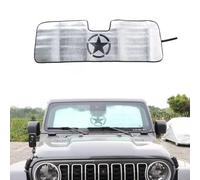 XYTTD Parasole per Parabrezza Adatto per Jeep Wrangler JL JLU 2/4 Porte 4XE 2024 Copertura Parasole Pieghevole Aggiornamento per bloccare Calore e Raggi UV,Five Star