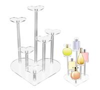 xyuayamz Espositore Profumi Acrilico, Organizer Profumi, 6 Livelli Porta Profumi, Espositori Acrilico per Perfume, Personaggi, Cupcake, Cosmetico, Gioielli, 1 Pezzi, Trasparente