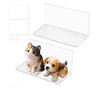 xyuayamz Mensolina da Muro Piccola, Mensole Adesiva da Parete, Mini Mensola a Muro Senza Foratura, Floating Shelves Decorazioni per Bagno Soggiorno Cucina Ufficio, Acrilico, 2 Pezzi, Trasparente