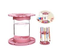 xyuayamz Pulisci Pennelli Pittura Portapennelli Tazza - Lavapennelli Staccabile, Vassoio per Secchio Trasparente Portatile, Shabu-Shabu Multifunzionale, Schizzi D'Arte Strumenti (1 Pz, Rosa)