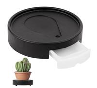 xyuayamz Sottovaso con Ruote, Rotondo ø 20 cm, Portavasi con Ruote capacità di Carico 50 kg, Sottovasi Rotondi con Scatola per L'acqua, Sottovaso Rotondo Base con 4 Ruote, Uso Interno ed Esterno