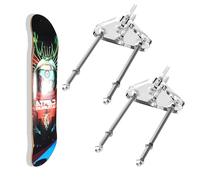 xyuayamz Supporto per Skateboard, Snowboard Wall Mount, Porta Longboard Parete, Skate Porta Sci per Skateboard, Longboard Display e Stoccaggio, Salvaspazio, Acrilico, 2 Pezzi, Trasparente