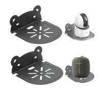 xyuayamz Supporto universale per altoparlante, in acciaio al carbonio, supporto per soundbar, autoadesivo, grigio