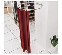 XYUERU Camerino Mobile, divisorio Semplice Portatile for camerino, con Tenda ombreggiante, Asta da Parete for camerino in Tubo Metallico(Red,80x40cm)