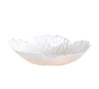 XYUERU Ciotola for frutta in cristallo, a forma di fiore perlato, decorazione for vassoio di snack da cucina, cestino for verdure, ciotola for servire, piatto decorativo for snack for la casa(L)