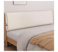 XYUERU Cuscino for testiera in pelle, cuscino for schienale, cuscino da parete, cuscino a cuneo imbottito, fodera lavabile for testiera del letto, fodera protettiva antipolvere(White,180x60x10cm)