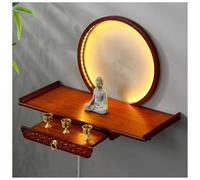 XYUERU Mensola for tavolo da altare a parete, supporto statua del Buddha, for incenso for la casa, da altare rettangolare intagliato for soggiorno, camera da letto, ufficio, bagno(40cm)