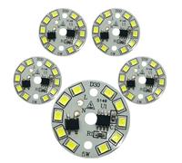 xyunluk 5 Pezzi AC 220V Driver Gratuito Scheda Luminosa a LED ad Alta Tensione 3-15W SMD 2835 Modulo Rotondo Scheda Sorgente Luminosa for Lampadina Faretto LED da Incasso(Warm White,5W)
