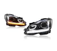 XYUOIS Faro Anteriore Auto Compatibile Con Benz Per W204 2011 2012 2013 Lampade Per Auto Luci Diurne Indicatori Di Direzione Dinamici Fari DRL Accessori Per Auto