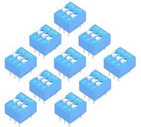 XYWHPGV 10 pezzi blu DIP switch orizzontale 12 3 posizioni 2,54 mm passo per circuiti stampati PCB(ace06 a7fb3 c661e e5e86 93f61 3a2c5