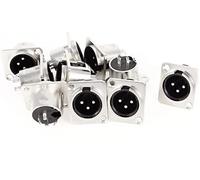 XYWHPGV 10 x XLR Maschio Presa per montaggio a pannello per chassis Connettore da studio audio a 3 pin(e1c1a bd1c0 a05af f5142 152e1 27f23