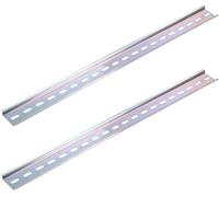 XYWHPGV 2 pezzi guida di montaggio in acciaio scanalato su guida DIN 400 mm x 35 mm x 6,5 mm 0,8 mm di spessore tono argento(c5c1b 46bd2 62619 e99b9 3e956 65f38