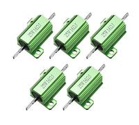 XYWHPGV 25W 16 Ohm 5% Resistenza alloggiamento in alluminio Rubinetto a vite Custodia in alluminio montata su telaio Resistore a filo Resistenze di carico Verde 5 pezzi(661ea 013d8 07699 cfe8b 3d65a 2