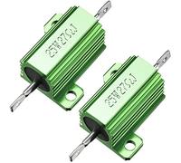 XYWHPGV 25W 27 Ohm 5% Resistenza alloggiamento in alluminio Rubinetto a vite Custodia in alluminio montata su telaio Resistore a filo Resistenze di carico Verde 2 pezzi(febb7 654ef 57f9d fc5e3 55c97 2