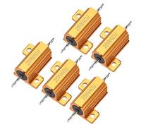 XYWHPGV 25W 4 Ohm 5% Resistenza alloggiamento in alluminio Rubinetto a vite Custodia in alluminio montata su telaio Resistore a filo Resistenze di carico Tono oro 5 pezzi(cfea0 ee8ad d89ab 3c3a3 a7080