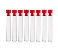 XYWHPGV 30 pz provette in plastica con tappo, mini provetta in polistirene, rosso, 16x100 mm, contenitore di stoccaggio per perline campione di lievito da laboratorio(9e99b 373bd 5c215 329ba 7ac20 3a5