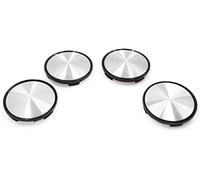 XYWHPGV 4 pezzi 63mm diametro 4 alette coprimozzo centrale ruota pneumatico auto w decalcomania distintivo tono argento(d5296 fd8e6 151ac 01f13 8f61a 8e6e3