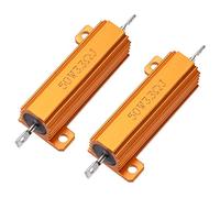 XYWHPGV 50W 3,3 Ohm 5% Resistenza alloggiamento in alluminio Rubinetto a vite Custodia in alluminio montata su telaio Resistore a filo Resistenze di carico Tono oro 2 pezzi(f71d2 fbf36 802f6 8fc59 4c4