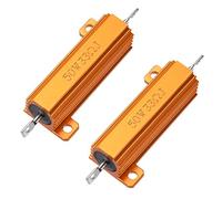 XYWHPGV 50W 33 Ohm 5% Resistenza alloggiamento in alluminio Rubinetto a vite Custodia in alluminio montata su telaio Resistenze a filo Resistenze di carico Oro 2 pezzi(f3af1 f069c bb36b 7385f ad393 1c