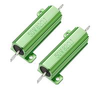 XYWHPGV 50W 82 Ohm 5% Resistenza alloggiamento in alluminio Rubinetto a vite Custodia in alluminio montata su telaio Resistenze a filo Resistenze di carico Verde 2 pezzi(18902 1fd51 24dc2 aba02 19022