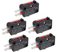 XYWHPGV 5PCS OV-15-1C25 15A 125/250V AC 3 terminali a pulsante a scatto Micro finecorsa(ef5f5 7b704 569f7 76546 531af d84a1