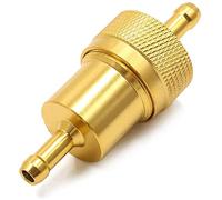 XYWHPGV 6 mm di diametro tubo in lega di alluminio moto benzina olio detergente filtro del carburante tono oro(38236 25686 795e6 c4575 561ea d55ac