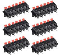 XYWHPGV 6 pezzi presa jack a 12 vie con sgancio a molla connettore altoparlante morsettiera morsettiera(dc208 9b234 50b7d 1015d 8f55f 44daa