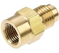 XYWHPGV Adattatore per refrigerante in ottone, SAE 45 gradi 1/4 di pollice Flare maschio a filettatura femmina 1/8 NPT, raccordo per tubo flessibile, per refrigerazione del condizionatore d'aria(0379
