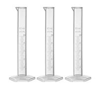XYWHPGV Cilindro graduato in plastica, cilindro graduato da 10 ml, becher per provette scientifiche, metrica singola, pallone con base esagonale trasparente per Juice Home 3 pezzi(e7553 23f47 6471f b